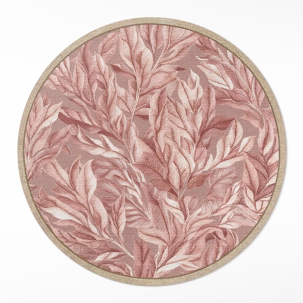 Vinyl rug Delicate pastel boho foliage