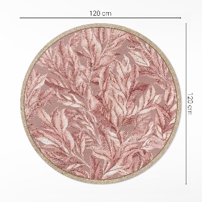 Vinyl rug Delicate pastel boho foliage