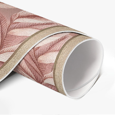 Vinyl rug Delicate pastel boho foliage