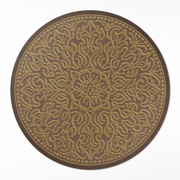 Vinyl floor rug Geometric pattern graphics decorative embroidery
