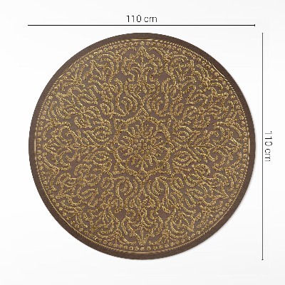 Vinyl floor rug Geometric pattern graphics decorative embroidery
