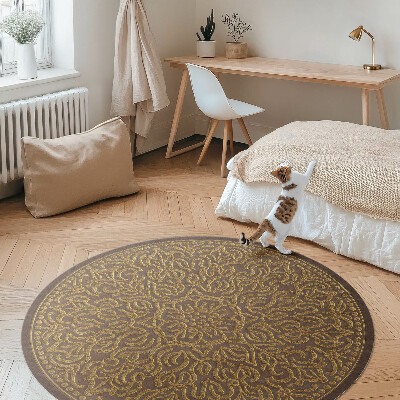 Vinyl floor rug Geometric pattern graphics decorative embroidery