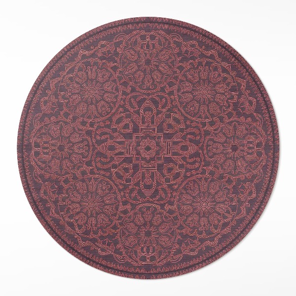 Vinyl floor rug Decorative geometric pattern in vintage style