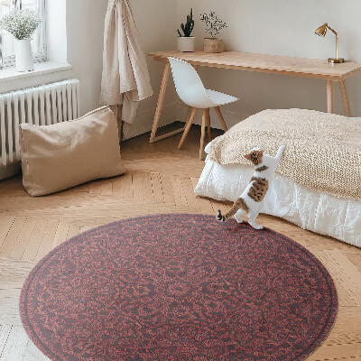 Vinyl floor rug Decorative geometric pattern in vintage style