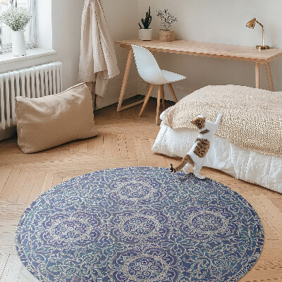 Pvc rug Richly decorated geometric pattern vintage