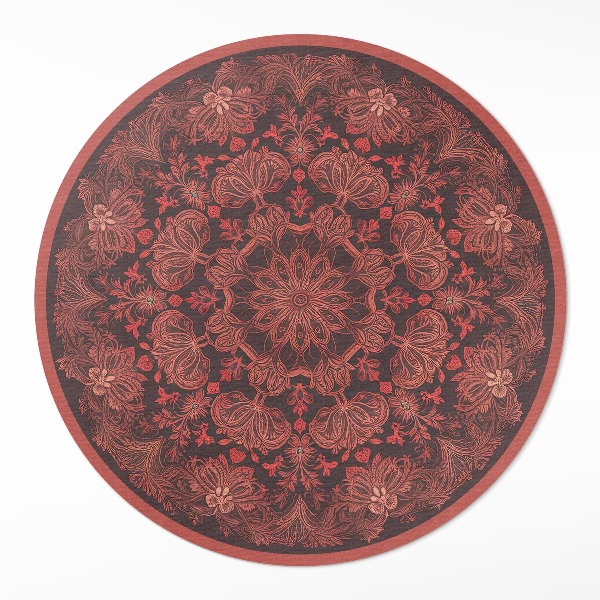 Vinyl rug Thickened mandala floral motifs vintage