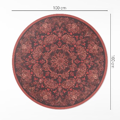 Vinyl rug Thickened mandala floral motifs vintage