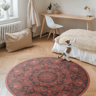 Vinyl rug Thickened mandala floral motifs vintage