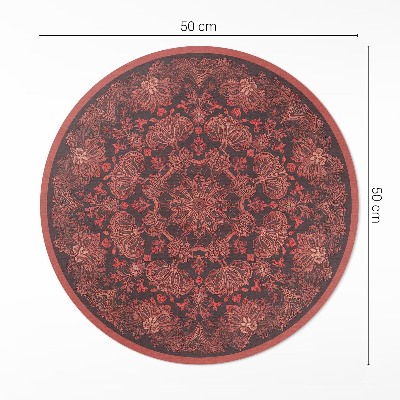 Vinyl rug Thickened mandala floral motifs vintage