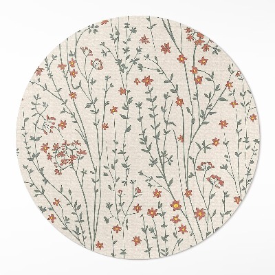 Vinyl floor rug Tiny wildflowers boho delicate meadow