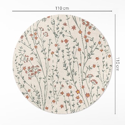 Vinyl floor rug Tiny wildflowers boho delicate meadow