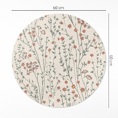 Vinyl floor rug Tiny wildflowers boho delicate meadow