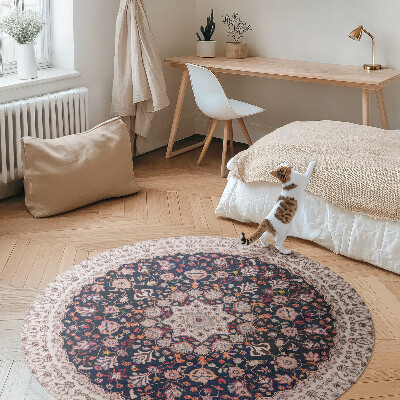 Vinyl floor rug Vintage decorative mandala pattern in old style