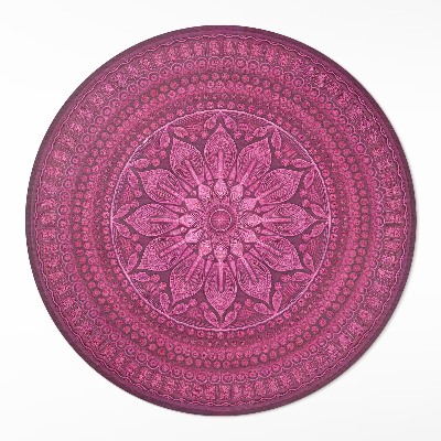 Vinyl rug Decorative mandala with flower pattern boho