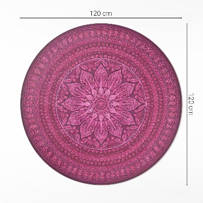 Vinyl rug Decorative mandala with flower pattern boho