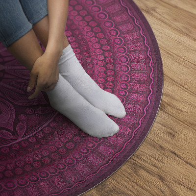 Vinyl rug Decorative mandala with flower pattern boho