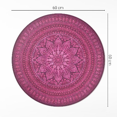 Vinyl rug Decorative mandala with flower pattern boho