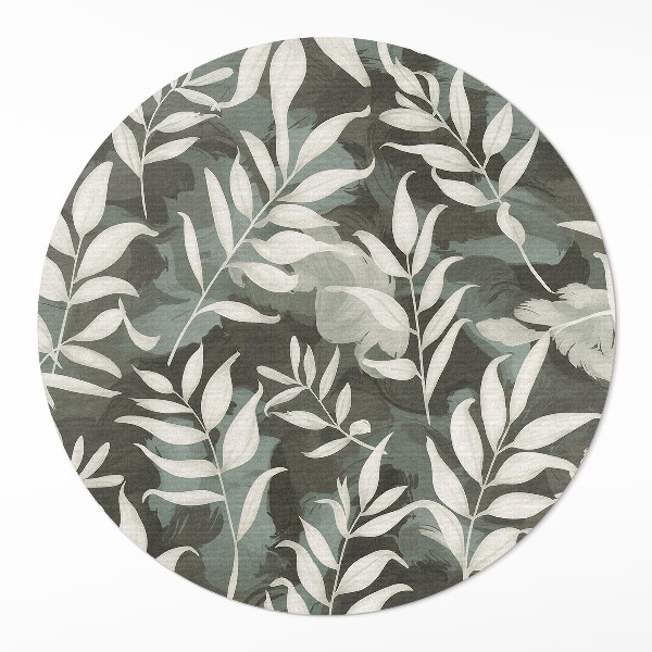 Vinyl floor rug Bright delicate leaves vegetation vintage