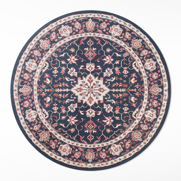 Vinyl floor rug Dark decorative Turkish pattern vintage