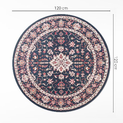 Vinyl floor rug Dark decorative Turkish pattern vintage