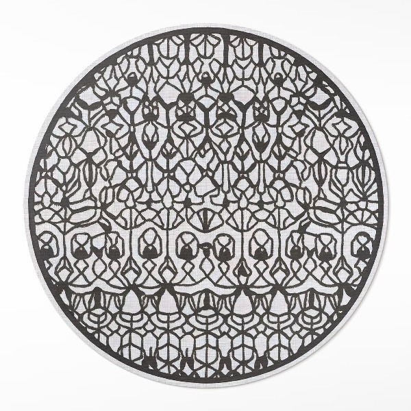 Vinyl rug Abstract patterned composition