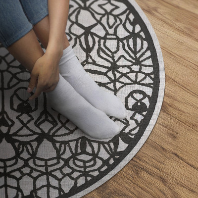 Vinyl rug Abstract patterned composition