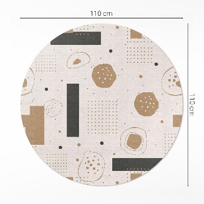Vinyl floor rug Abstract composition artistic boho pattern
