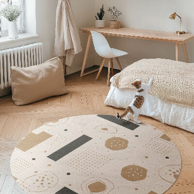 Vinyl floor rug Abstract composition artistic boho pattern
