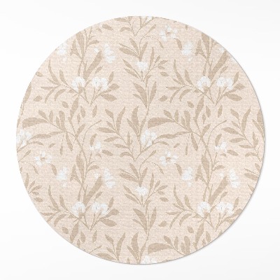 Pvc rug Delicate boho pattern of delicate leaves and flowers
