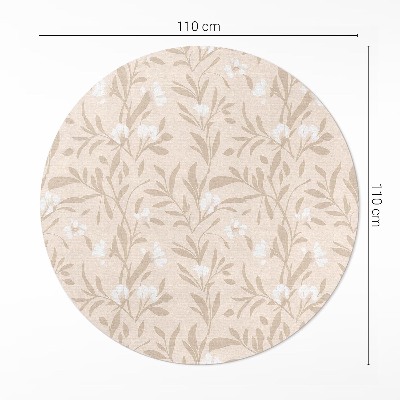 Pvc rug Delicate boho pattern of delicate leaves and flowers