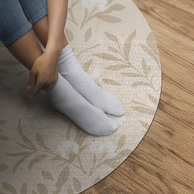 Pvc rug Delicate boho pattern of delicate leaves and flowers
