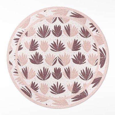 Pvc carpet Boho decorative pattern of pastel plants flowers