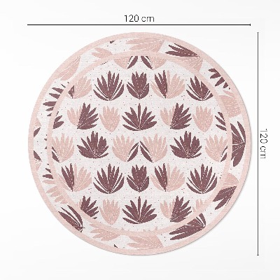Pvc carpet Boho decorative pattern of pastel plants flowers