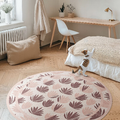 Pvc carpet Boho decorative pattern of pastel plants flowers