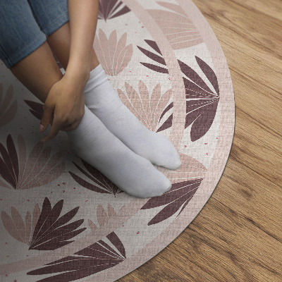 Pvc carpet Boho decorative pattern of pastel plants flowers