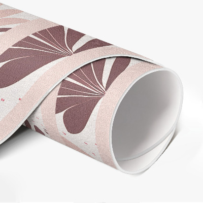 Pvc carpet Boho decorative pattern of pastel plants flowers