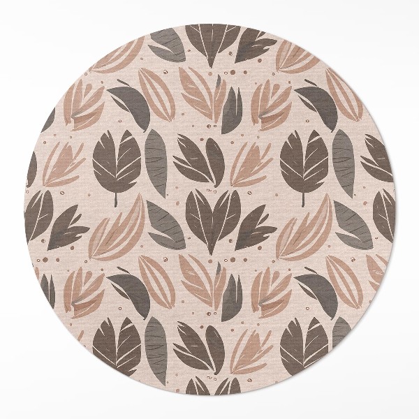Vinyl rug Illustration of boho leaves in delicate style