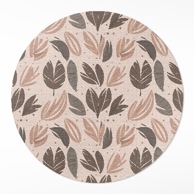 Vinyl rug Illustration of boho leaves in delicate style