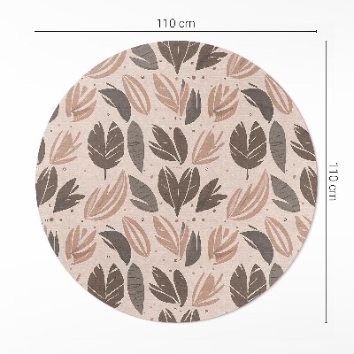 Vinyl rug Illustration of boho leaves in delicate style