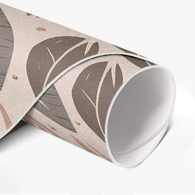 Vinyl rug Illustration of boho leaves in delicate style