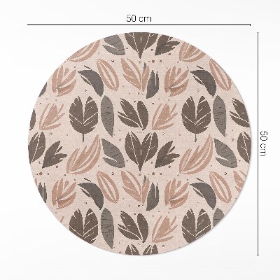 Vinyl rug Illustration of boho leaves in delicate style