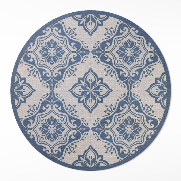 Vinyl floor rug Portuguese tile fine pattern vintage