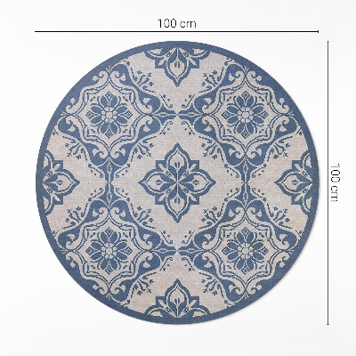 Vinyl floor rug Portuguese tile fine pattern vintage