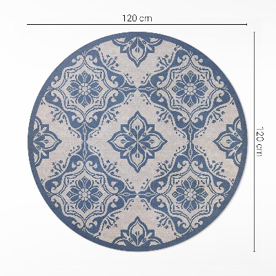 Vinyl floor rug Portuguese tile fine pattern vintage