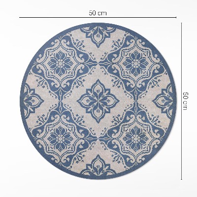 Vinyl floor rug Portuguese tile fine pattern vintage