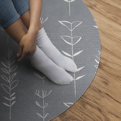 Pvc carpet Fine minimalist plants in boho style