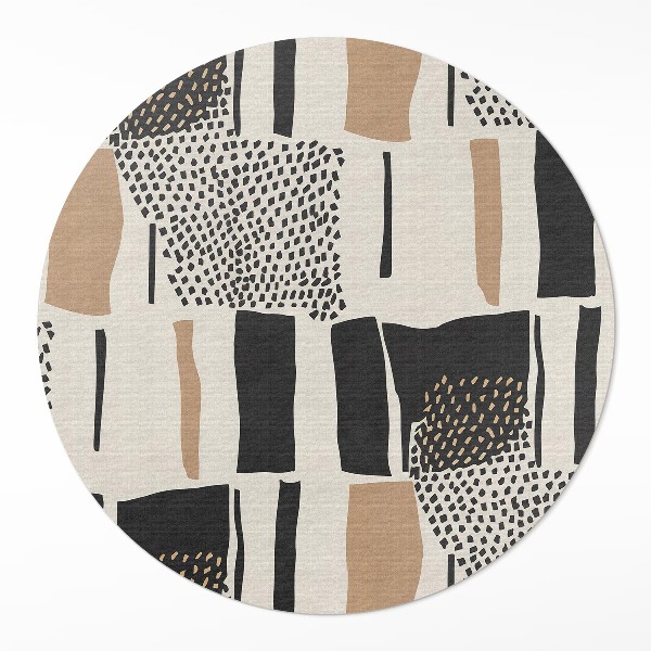 Vinyl floor rug Composition of patches artistic boho style