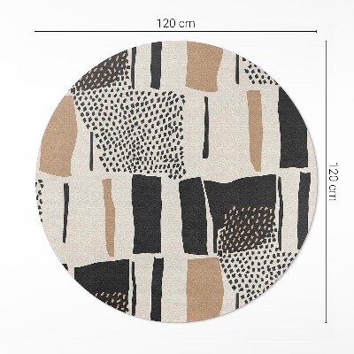 Vinyl floor rug Composition of patches artistic boho style