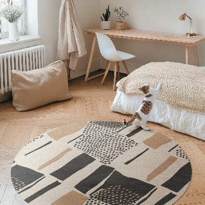 Vinyl floor rug Composition of patches artistic boho style