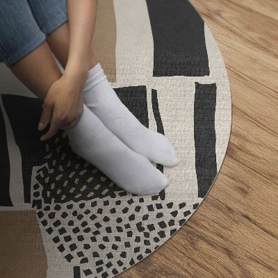 Vinyl floor rug Composition of patches artistic boho style